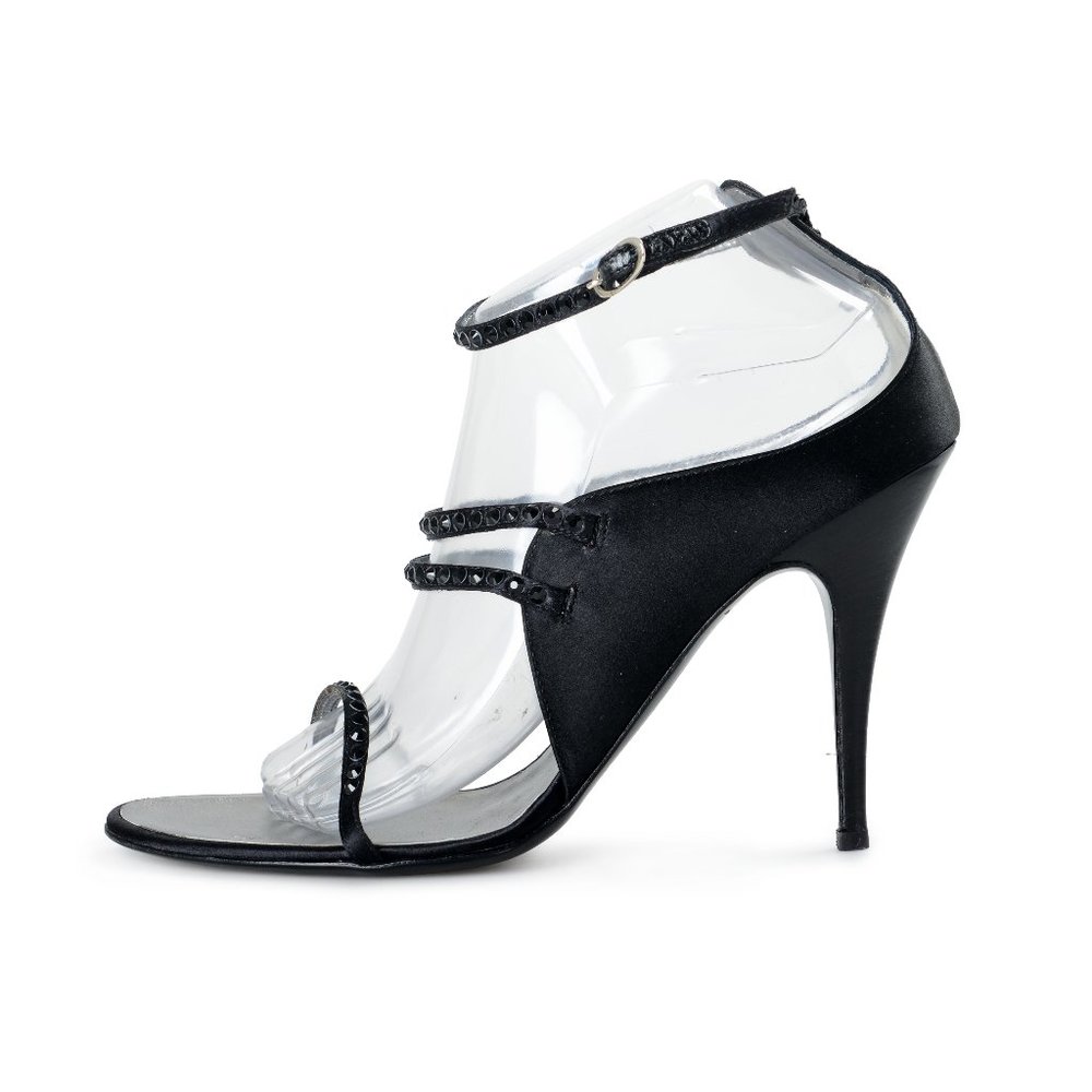 Gianfranco Ferre  Satin Leather Sandals - Picture 3 of 9